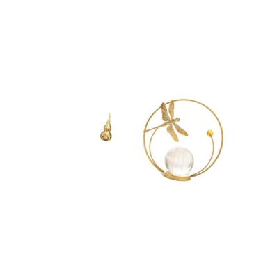 Imagem de Fenteer Estátua de Cabaça de Latão com Bola de Cristal, Ornamento Feng Shui, Estatueta de Metal, Centro de Mesa para Decoração Do Festival Da Primavera, Multi