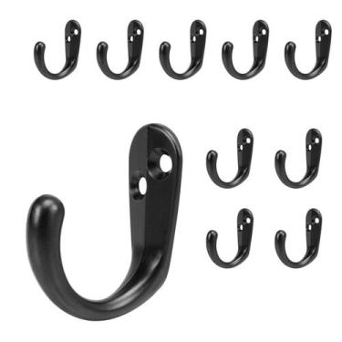 Imagem de Coat Hooks Near Moon, montado na parede, pacote com 10 unidades de met