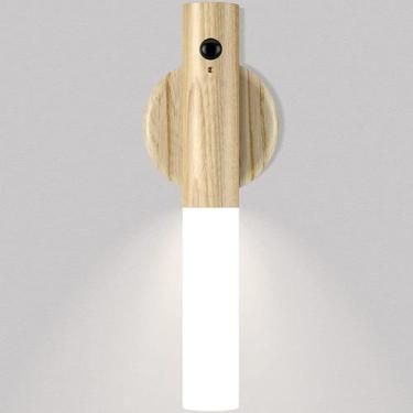 Imagem de Luz noturna com sensor de movimento Miebul Recarregável White Ash Wood