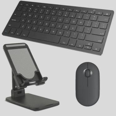 Imagem de Teclado e Mouse Bluetooth, Suporte paraTablet Galaxy Tab Samsung A9+ A