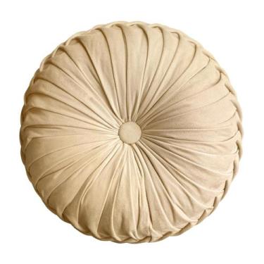 Imagem de Almofada redonda Teieas Velvet Home Decoration 35 cm cinza