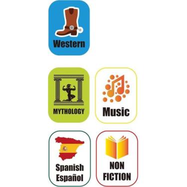 Imagem de Conjunto de etiquetas Magictodoor, 450 unidades, gênero de biblioteca,