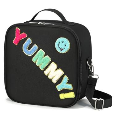 Imagem de HAWEEK Lancheira infantil isolada com alça de ombro ajustável, à prova d'água, reutilizável, para meninas, meninos, lavável, macia, térmica para lanche para piquenique escolar e creche infantil