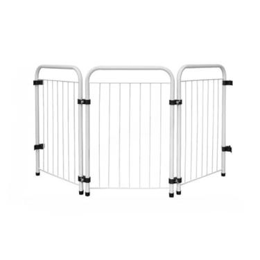 Imagem de Cercado Modular para Cachorros - Grade de Segurança com 3 Módulos para Criar Diferentes Espaços para Seu Pet em Casa(Branco)