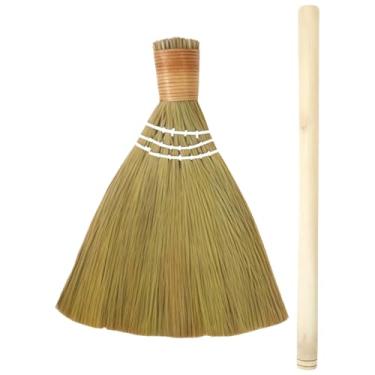 Imagem de Vassoura de casamento com cabeça removível, 30 cm de largura, cabo de madeira de 74 cm, canudo para ritual de salto, decoração de casamento e limpeza