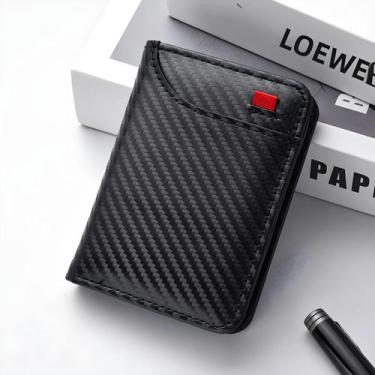 Imagem de Carteira Vertical Mini Masculina Multi Cartões Bolsa Para Licença De M