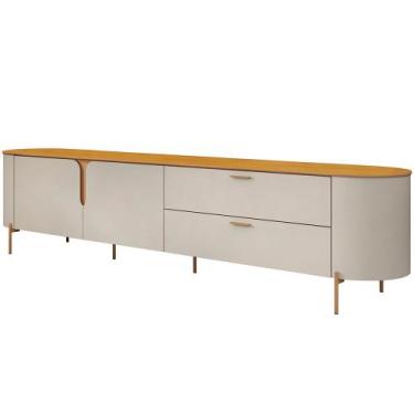 Imagem de Rack Para Sala de Estar TV 75 Pol Orgânico Dion D05 Bali Cedro - Lyam 