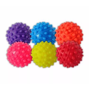 Imagem de Bola com Cravos para Fisioterapia de Mão Cor Sortida Fortalecimento Al