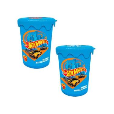 Imagem de 2x Potes Slime Hot Wheels Metalizado 180g Doce Brinq SORTIDO - DOCE BR