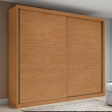 Imagem de Guarda-roupa Casal 100% Mdf 2 Portas 6 Gavetas Easy Max Amendoa/off White