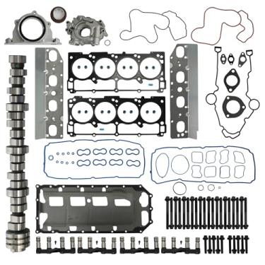Imagem de Kit de elevação de eixo de cames MDS 5.7L Hemi Conjunto de junta de cabeça e bomba de óleo com parafusos aptos para Dodge Ram 1500 Durango Chrysler Aspen 5.7L 2009-2019 53022263AF 53021726AC