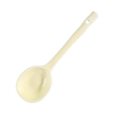 Imagem de Concha de sopa Colher japonesa de cerâmica com cabo longo, 2 peças, colher sopa doméstica, pequena porcelana, café(Yellow)
