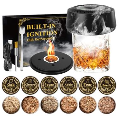 Imagem de Conjunto de defumador de uísque elétrico, incluindo 6 lascas de madeira, sem necessidade de butano, adequado para homens, pais, maridos, aniversários, etc