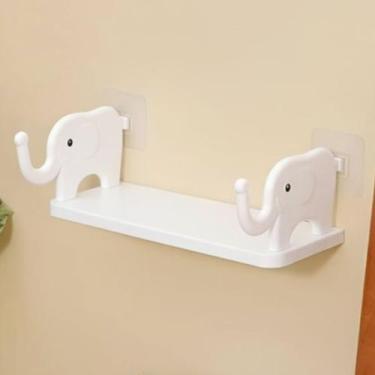 Imagem de Prateleira Elefante Adesiva de Parede Sem Furos  Organizador Multiuso 