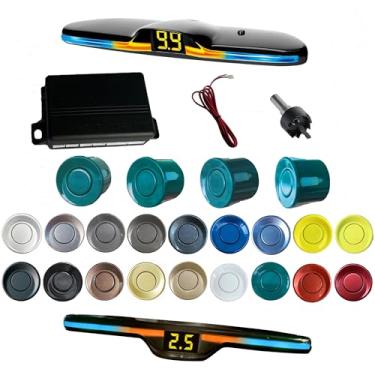 Imagem de SANDETOUN Kit de sensor de estacionamento kit de sensor de reserva sensor reverso para carro 18 opções de cores para sondas ajustável alarme volume profissional sensor de reversa para carro assistente