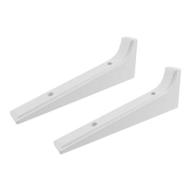 Imagem de Dnyta 2 suportes de prateleira flutuantes resistentes destacáveis, suportes de prateleira triangulares de liga de alumínio engrossado ocultos de 20 polegadas de comprimento, para cozinha, quarto