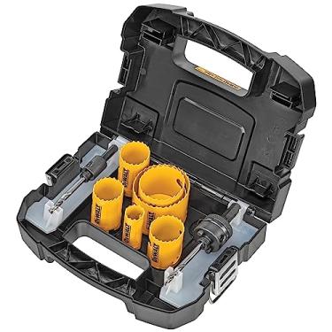 Imagem de Kit de serra de furos DEWALT D180002, bimetálico, amarelo