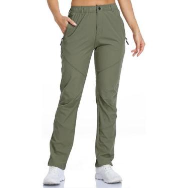 Imagem de Calças de caminhada SPOSULEI para mulheres, leves, de secagem rápida, 