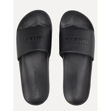 Imagem de Chinelo Tommy Hilfiger Print Tumble Pool Slide Preto-Masculino