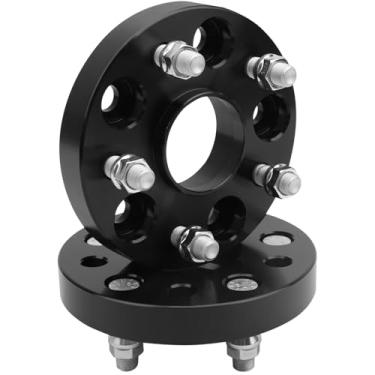 Imagem de IRONTEK Espaçadores de roda de 5 x 120 mm compatíveis com Tesla Model S/X; para Honda Civic Type R, Odyssey, Passport, Pilot; para Acura RL, RLX, TL, TLX, passo de rosca forjado de 2,5 cm M14x1,5 furo