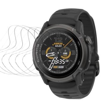 Imagem de CUFEREDU 5 peças de película de hidrogel protetor de tela compatível com COROS APEX 4 42 mm Smartwatch macio HD transparente TPU filme sensível ao toque, autocura, anti-arranhões, ultrafino, fácil