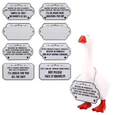 Imagem de 4un Placas de Mesa com Gansos, Divertidas Mini Placas de Mesa Gansos com Mensagens Positivas para Casa Escritório Hall Entrada Estante Decoração ou como Acessório Inspirador