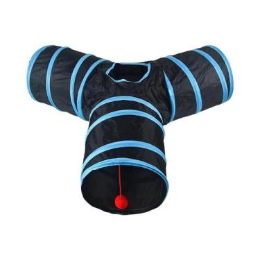 Imagem de Túnel Dobrável Para Gatos, Brinquedo Interativo Divertido Para Gatinho