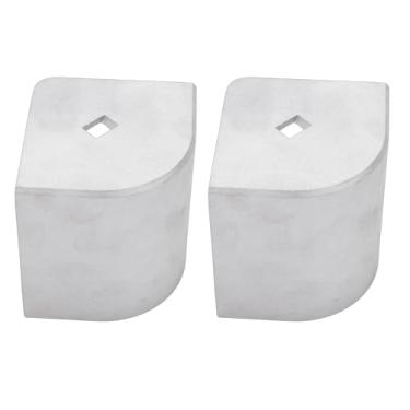 Imagem de Fabater Tampa de Canto de Alumínio para Barco Pontão, 2 Peças de Tampas para Cantos Arredondados de 90 Graus, 3-3/4 pol. a -13/16 pol. de Altura e -1/4 a -5/16