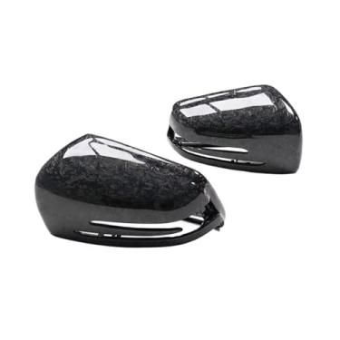 Imagem de Compatível com Mercedes Benz A176 W246 W204 C207 W221 X204 X156 W117 W218 Padrão de fibra de carbono Substituição da tampa do espelho retrovisor lateral(F Replacement style)