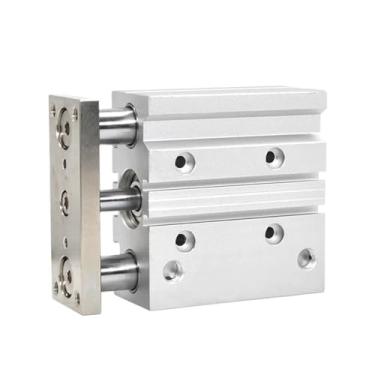 Imagem de MGPM12/16/20/25/32/40/50/63/80 Cilindro Pneumático Pistão Guia Compacto Cilindros de Ar Curso 10/20/30/40/50/75/100/125/150/200MM (Curso de 100 mm, MGPM20)