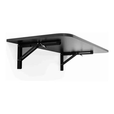 Imagem de Mesa dobrável de parede, totalmente extensível. (Preto)