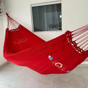 Imagem de Rede De Descanso Dormir Reforçada Grande Casal Sol A Sol Bordada De Va