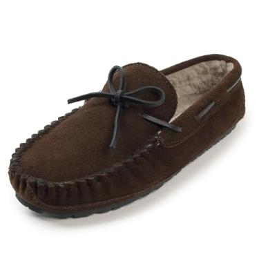 Imagem de Pantufa masculina Minnetonka Casey, Chocolate Suede, 7 Wide