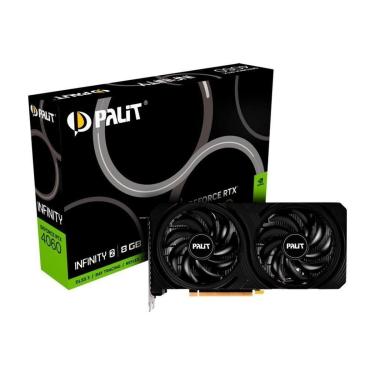 Imagem de Placa de Video RTX 4060 Infinity 2 Palit NVIDIA GeForce, 8GB, GDDR6, DLSS,G-Sync-NE64060019P1-1070L-Unissex
