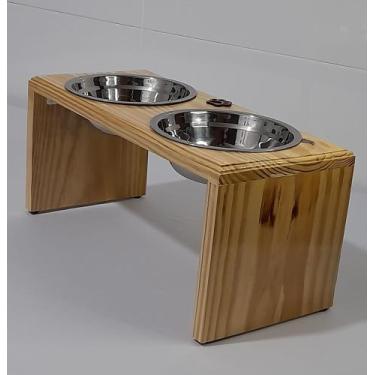 Imagem de Comedouro e Bebedouro Duplo Para Cães e Gatos Tamanho G Oferta! - Siva