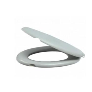 Imagem de Assento Sanitário Almofadado Preto Universal Oval, Modelo Florença Alumasa, Tampa de Vaso Macia com Respiro, Resistente e Confortável(PRETO) (CZ CLARO)