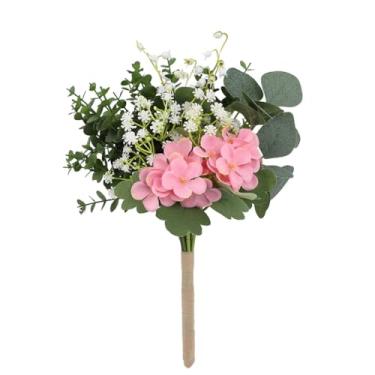 Imagem de Flores artificiais para decoração, buquê de flores artificiais, flores artificiais de plástico, adequado para mesa de jantar em casa, vaso de mesa, arranjo de flores, plantas e flores artificiais (A)