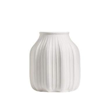 Imagem de Vasos de flores brancas japonesas, ornamentos simples para mesa de chá, mesa de jantar, vaso de flores secas de cerâmica, vaso de mesa (A)