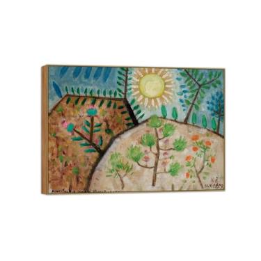 Imagem de Victor Brauner Famosa pintura em tela de arte de parede pronta para pendurar - paisagem 2 imagens em moldura de madeira para decoração de sala de estar 40 x 55 cm 16 x 22 pol