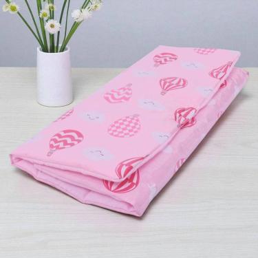 Imagem de Trocador Portátil Fraldas Impermeável Para Bebê Balão Rosa