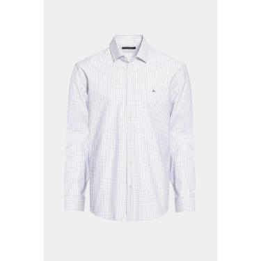 Imagem de Camisa Aramis Regular Tricoline Xadrez Branco Com Marinho-Masculino