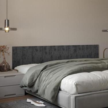 Imagem de Kit 10 Placas Cabeceira Modular Estofada Autocolante King - Via Nossa,