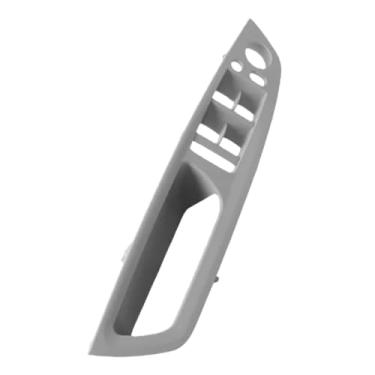 Imagem de Interior De Fibra De Carbono Esquerda Direita Maçaneta Da Porta Dentro Da Capa Painel Guarnição Substituição Compatível Com Bmw X5 X6 E70 E71 E72 2007-2013(LHD GREY)