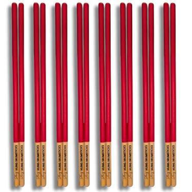 Imagem de Baquetas Timbale Nogueira de 0,464 polegadas, 8 pares (16 varas), 40 cm duráveis para salsa e percussão latina – Série Artist