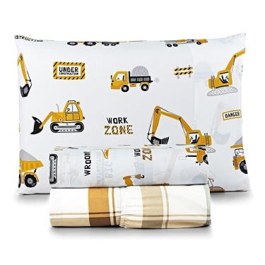 Imagem de Jogo de Cama Tutti Kids 200 Fios Solteiro 03 Peças 100% Poliéster - Manny