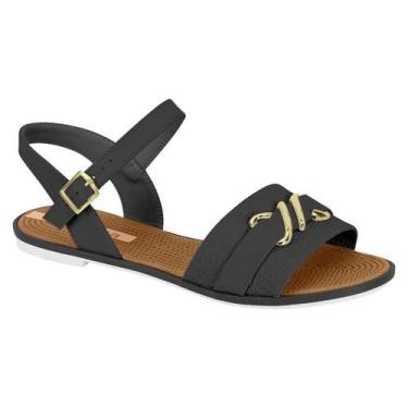 Imagem de Sandália Moleca Feminina Rasteira Fivela Dourada Casual Conforto Origi