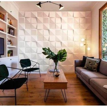 Imagem de Placa Decorativa 3d Plástico Para Parede Cubos Não É Pvc - CASA3D DECO