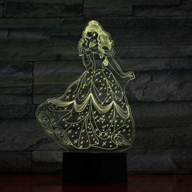 Imagem de Luz noturna 3D USB Conto de fadas Princesa Alice Branca de Neve - Taiy