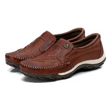 Imagem de Sapatilha Mocassim Masculina Couro Legitimo Conforto Total - Campero, 