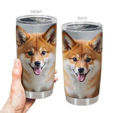 Imagem de Caneca de café Tumbler Oasisdream 600 ml com estampa de cachorro